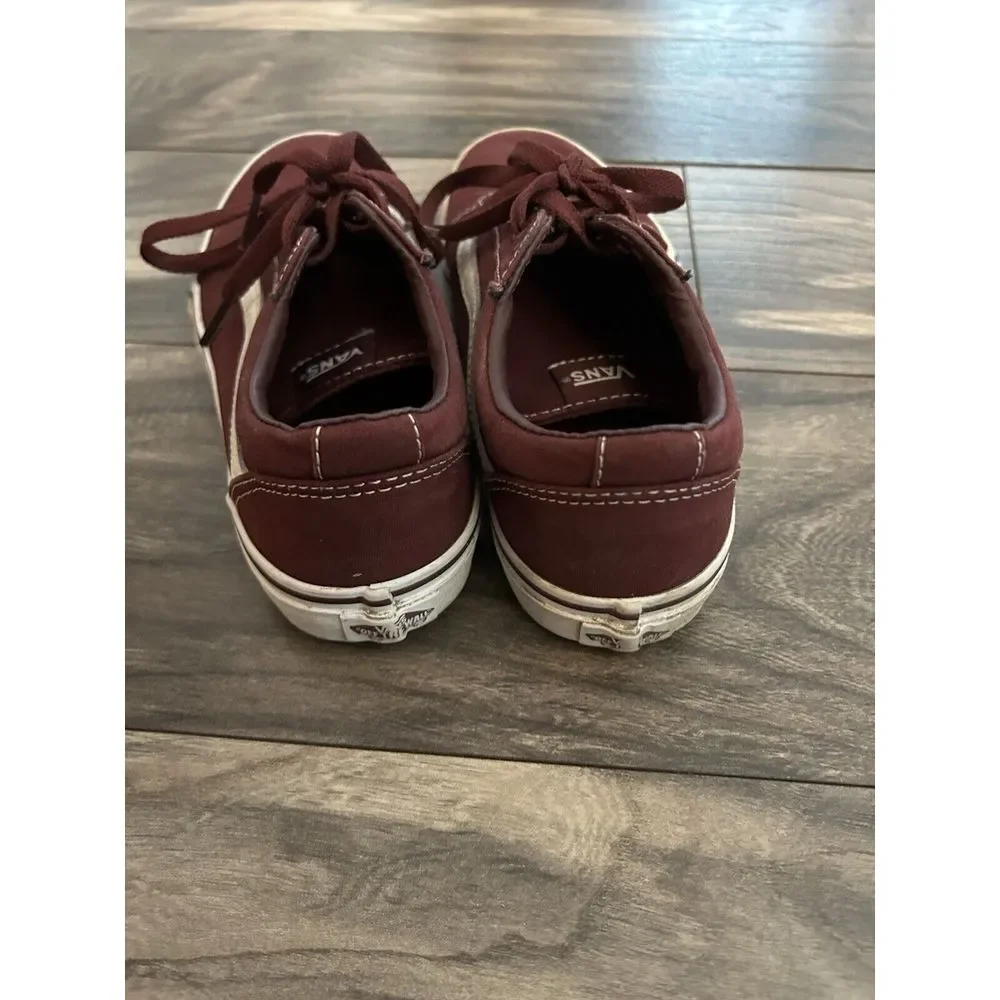Vans Old Skool Sk8 Low Ward Canvas Burgundy Youth Size 4 Kids Skate See Pic - Picture 9 of 11
